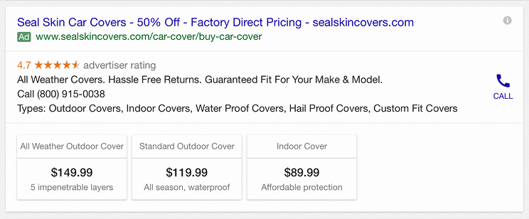 Improve Quality Score - Ad Extensions