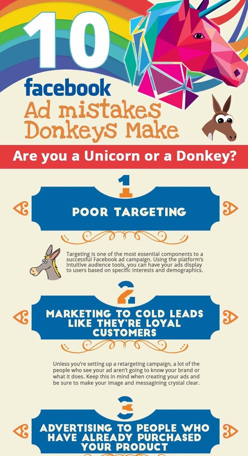 10 Facebook Ad Mistakes That Donkeys Make INFOGRAPHIC