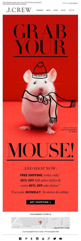 Holiday Email Campaigns - Cyber Monday promotions