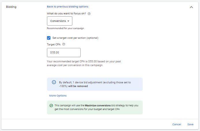 Targeting your cost-per-acquisition