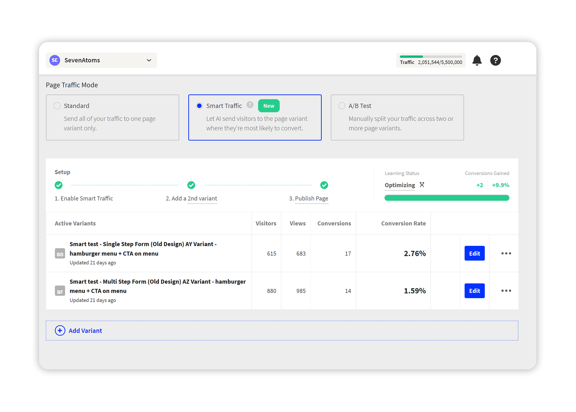 AI for landing pages