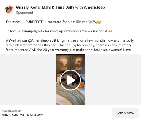 Amerisleep - Facebook Ad