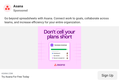 Asana - Project management software Ad