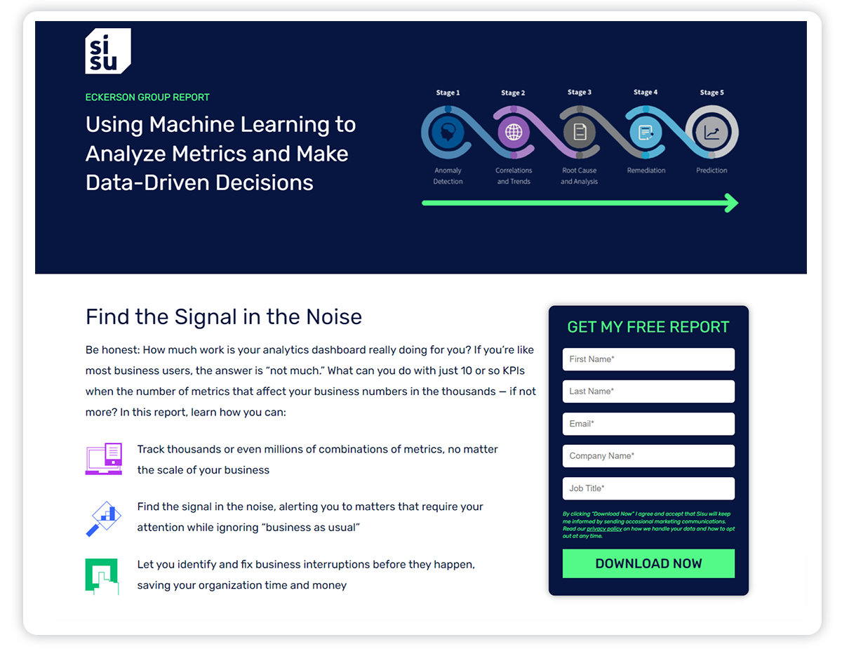 Cybersecurity landing page