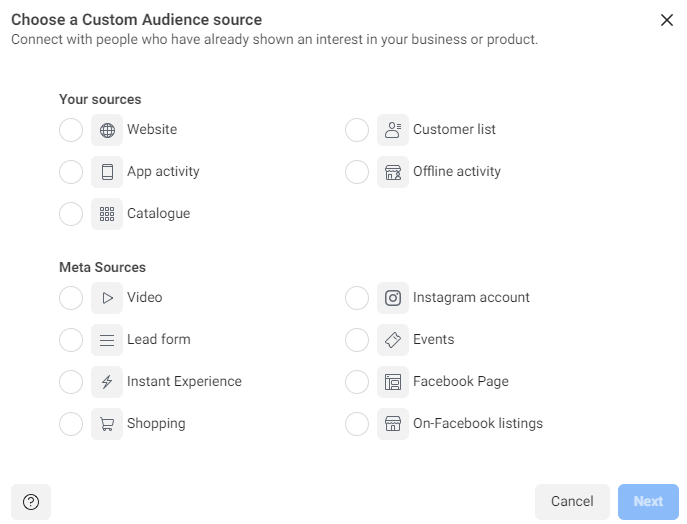 Facebook Customized Audiences