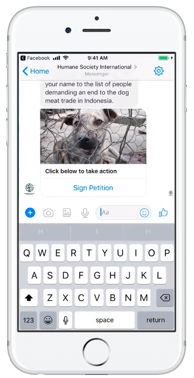 Facebook Messenger ads CTA