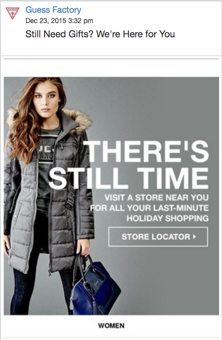 Holiday Email Marketing - Last Minute Shoppers