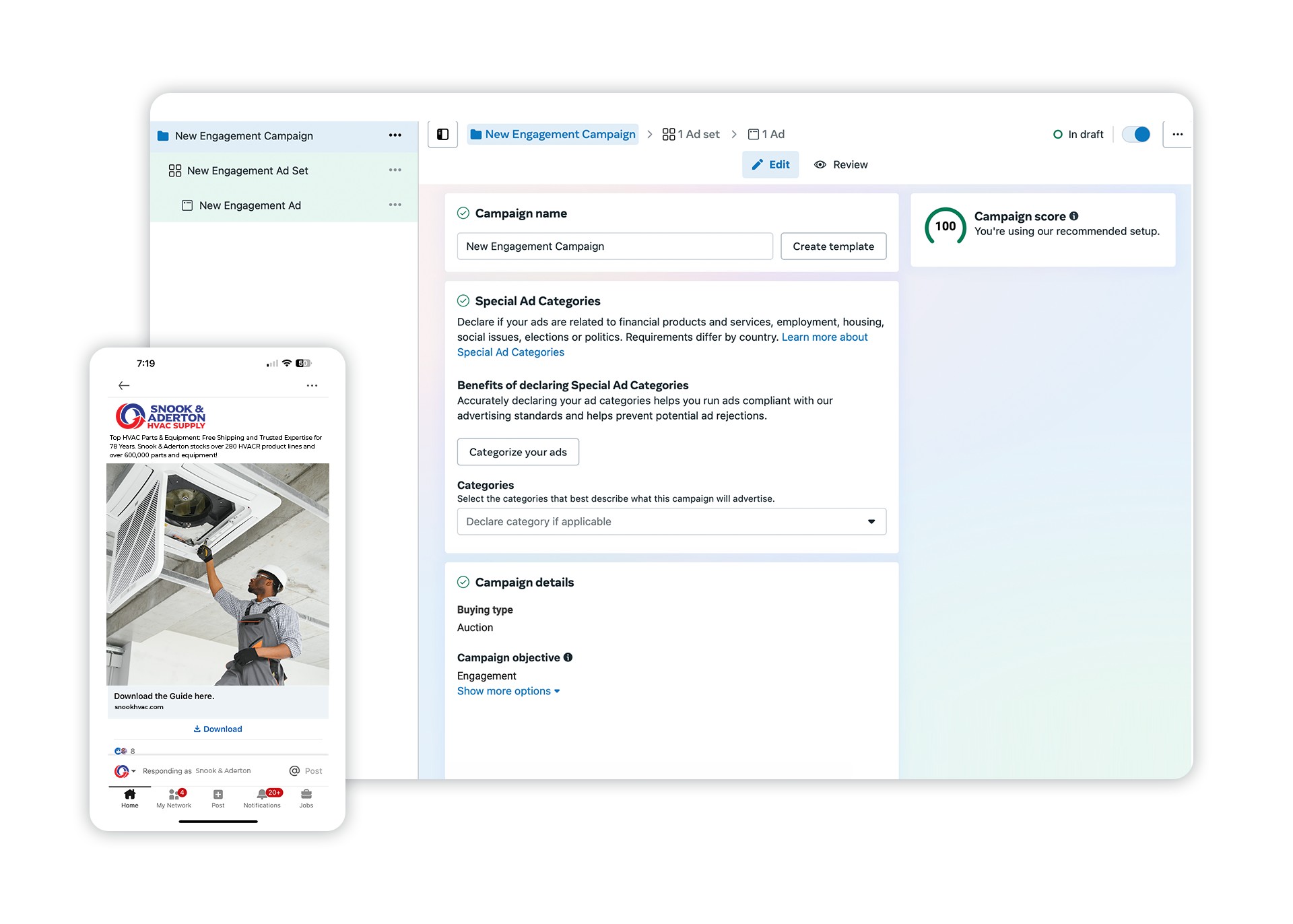 HVAC social media ads and marketing