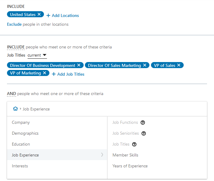 LinkedIn Define-Your-Target-Audience
