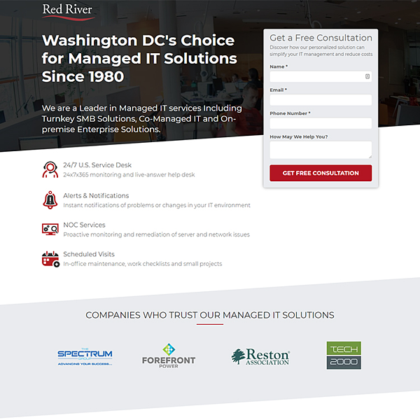 Red River — SaaS Landing Page Example